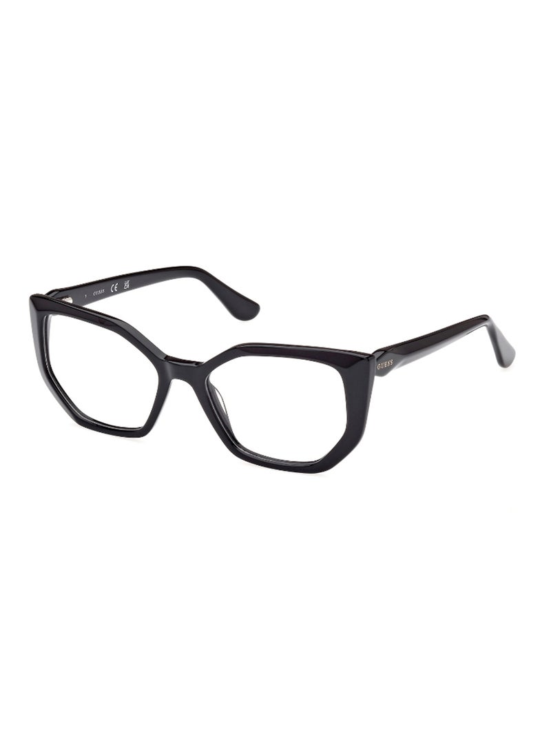 GUESS Women's Asymmetrical Shape Eyeglass Frames - GU296600152 - Lens Size: 52 Mm - Shiny Black - Image 1